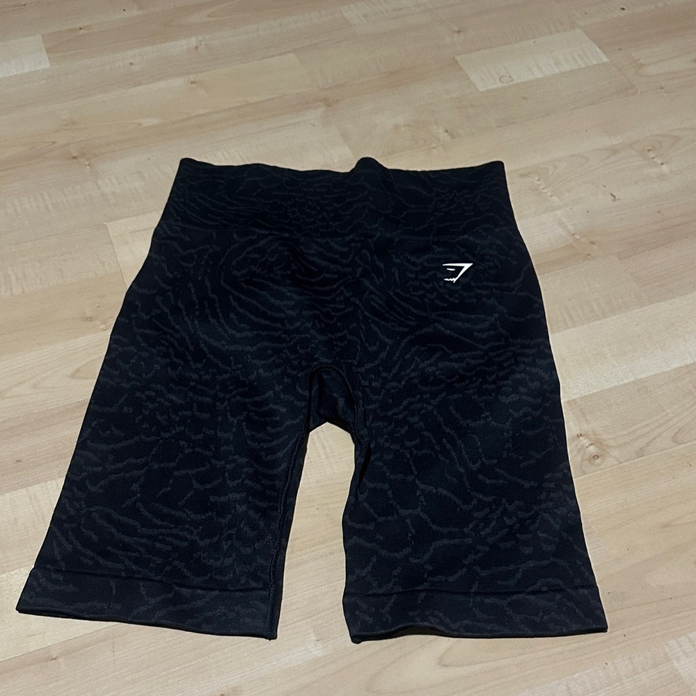 Gymshark Black Patterned Athletic Shorts